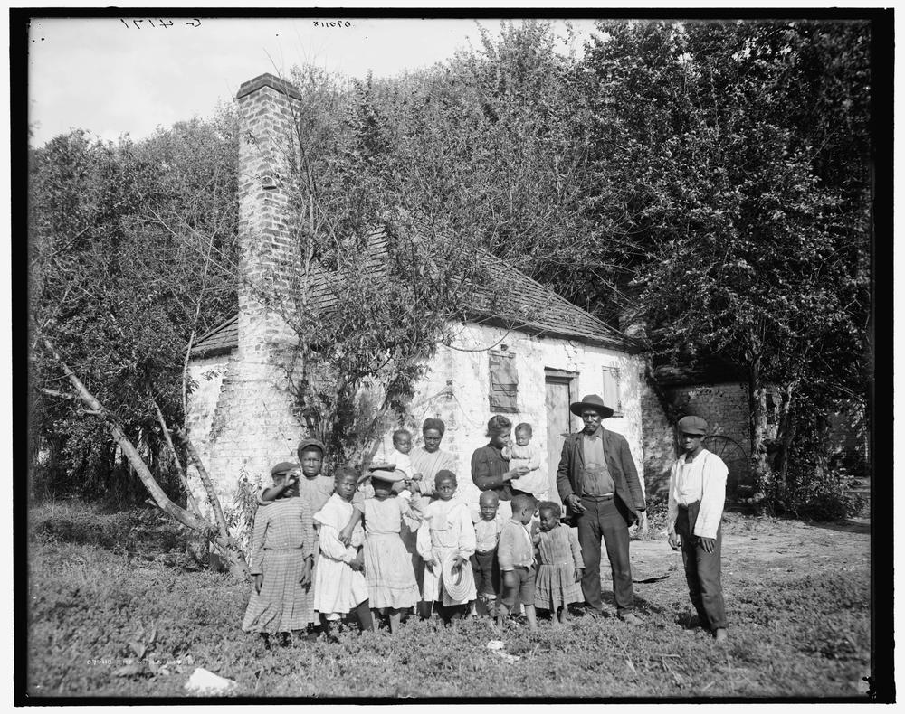 A black family at the Hermitage Plantation in Savannah.