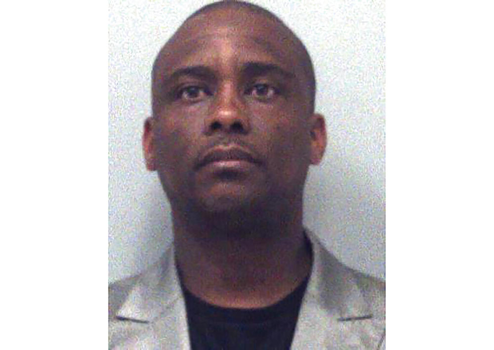 This undated file photo provided by the Gwinnett County Sheriff's Department shows Clayton County Sheriff Victor Hill. A federal jury on Wednesday, Oct. 26, 2022, returned a guilty verdict on six of seven charges Hill, accused of violating the constitutional rights of people in his custody by unnecessarily strapping them into restraint chairs. 