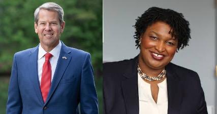 Gov. Brian Kemp and Stacey Abrams