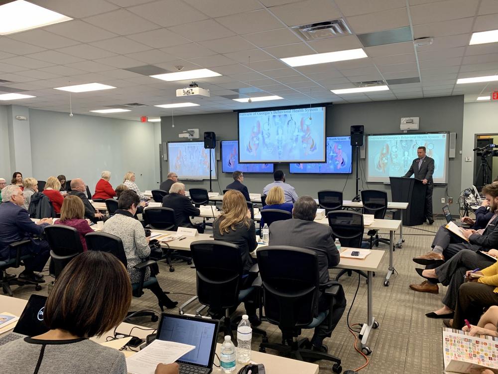  State Rep. Kevin Tanner presides over the initial Behavioral Health Innovation and Reform Commission meeting in 2019. Georgia Recorder file photo