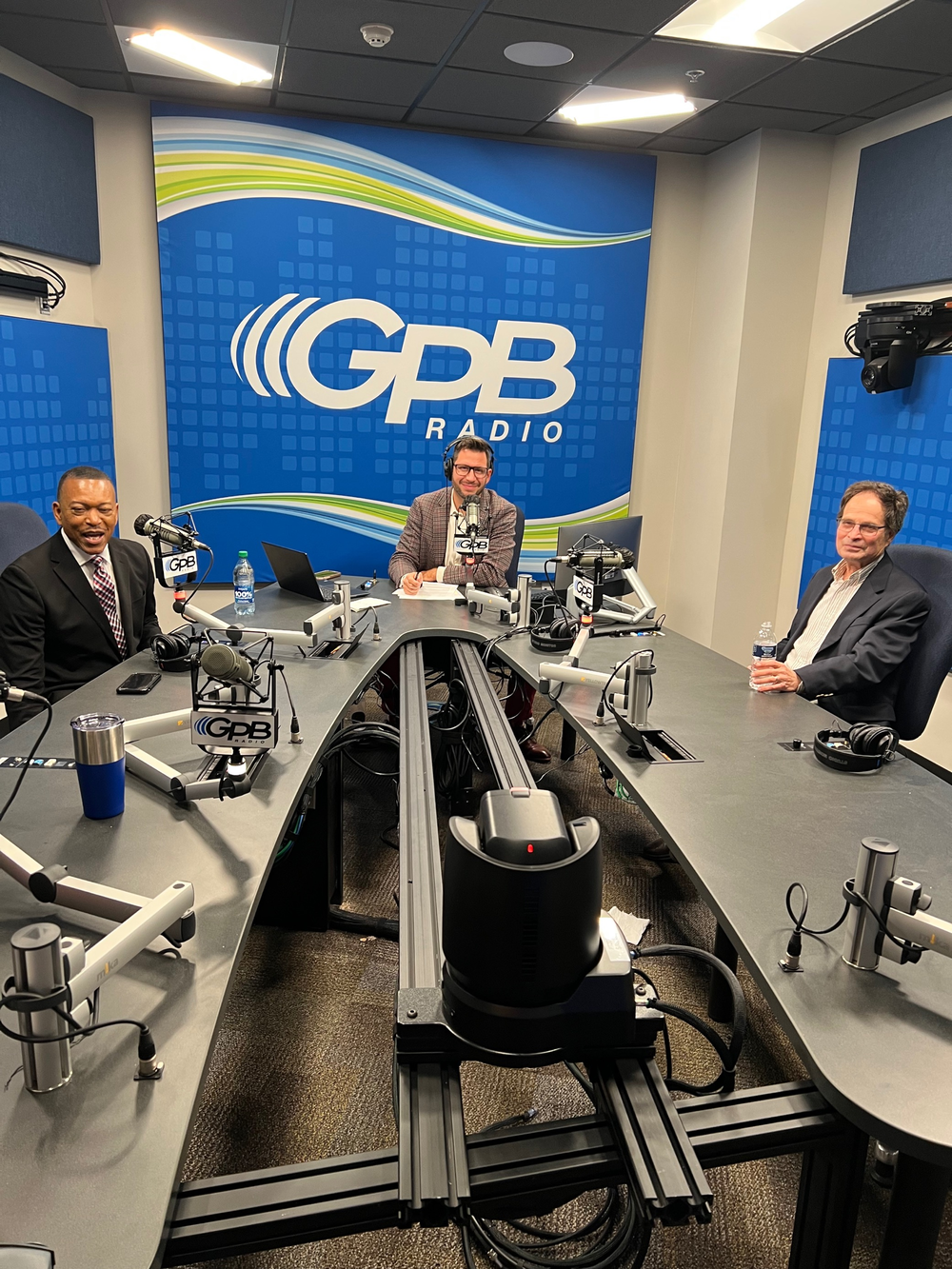 Peter Biello and guests in the GPB News talk studio