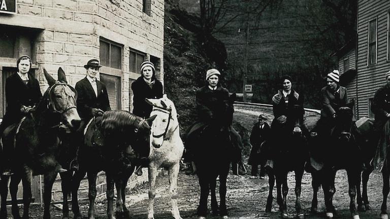 Librarians on horseback.