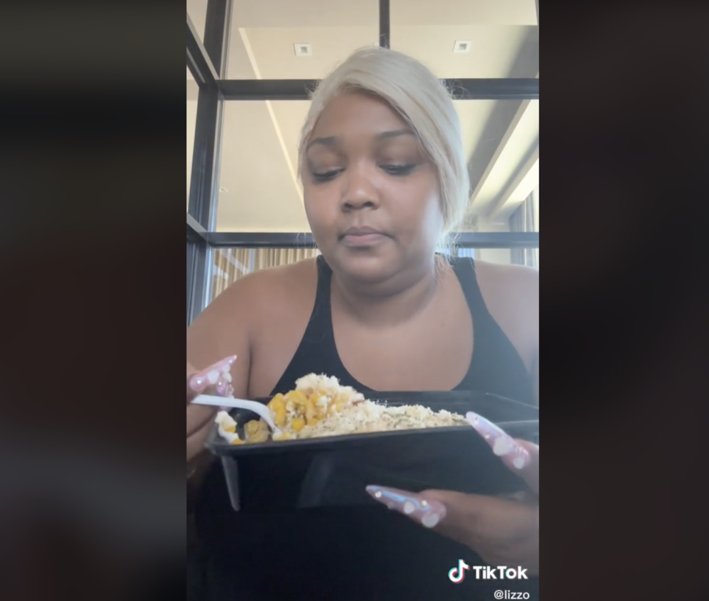 Pop music superstar Lizzo reviews Atlanta's Planted Soul's food on TikTok.