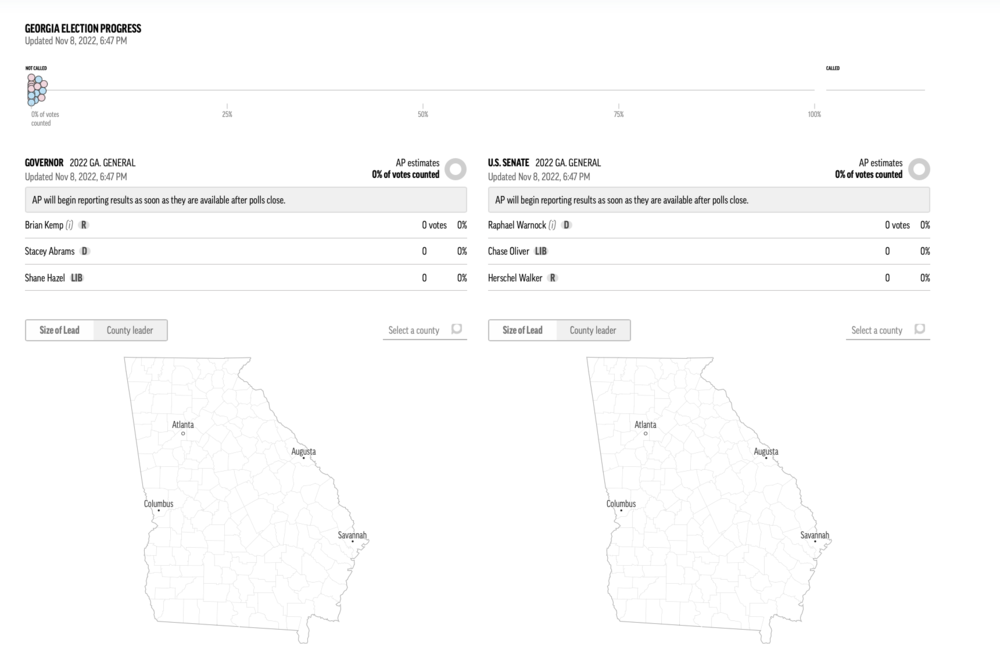 GPB will present election results in real-time at GPB.org/elections