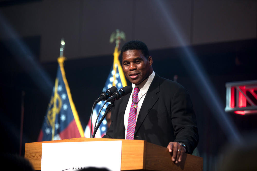 Herschel Walker gives a brief concession speech Dec. 6, 2022.