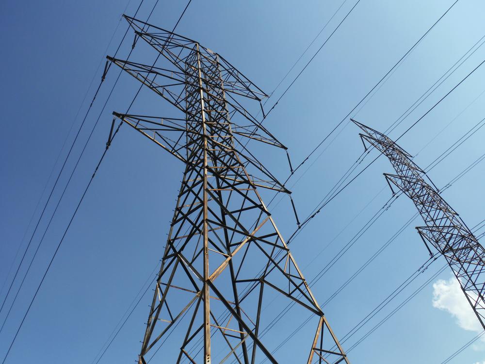 Power lines tower