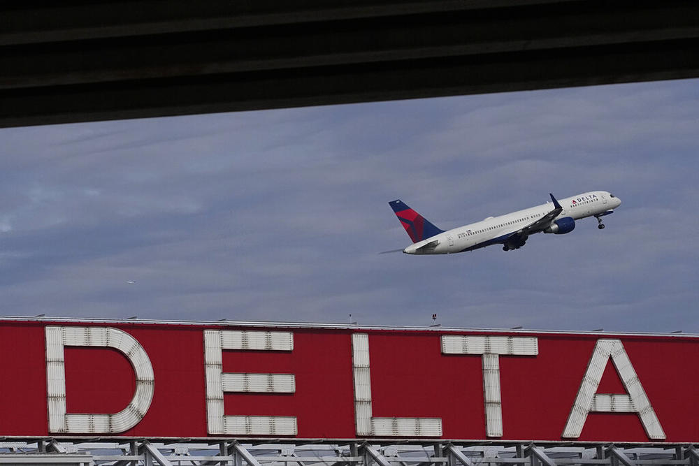 A Delta Air Lines plane takes off from Hartsfield-Jackson Atlanta International Airport in Atlanta, Nov. 22, 2022. Delta announced Thursday, Jan. 5, 2023, that it will provide free Wi-Fi service on most of its U.S. flights starting in February.