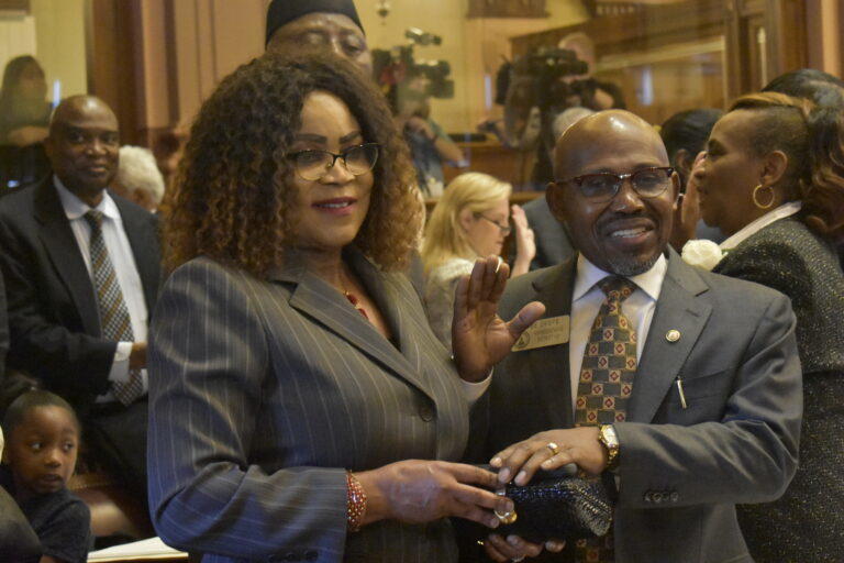 State Rep. Gabe Okoye (right)