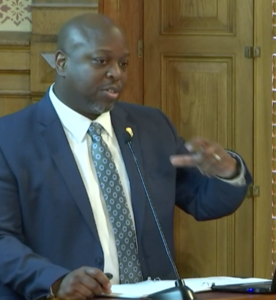 Georgia Department of Corrections Commissioner Tyrone Oliver speaks to lawmakers on Thursday. 