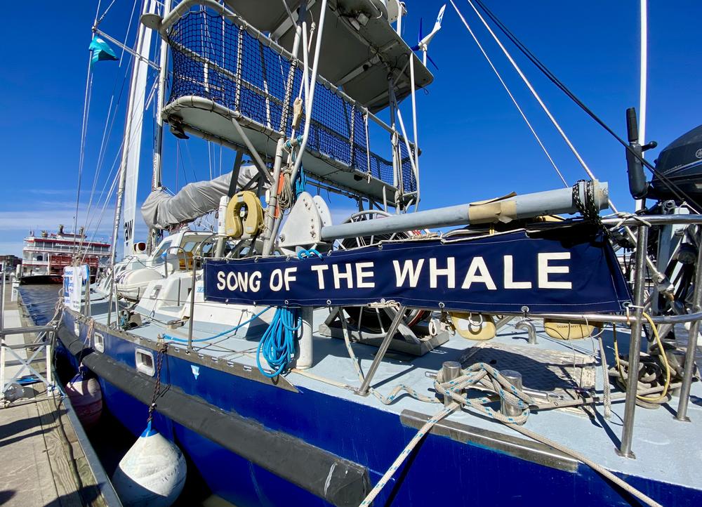 The research vessel Song of the Whale was docked along the Savannah River on Friday, Jan. 27, 2023.