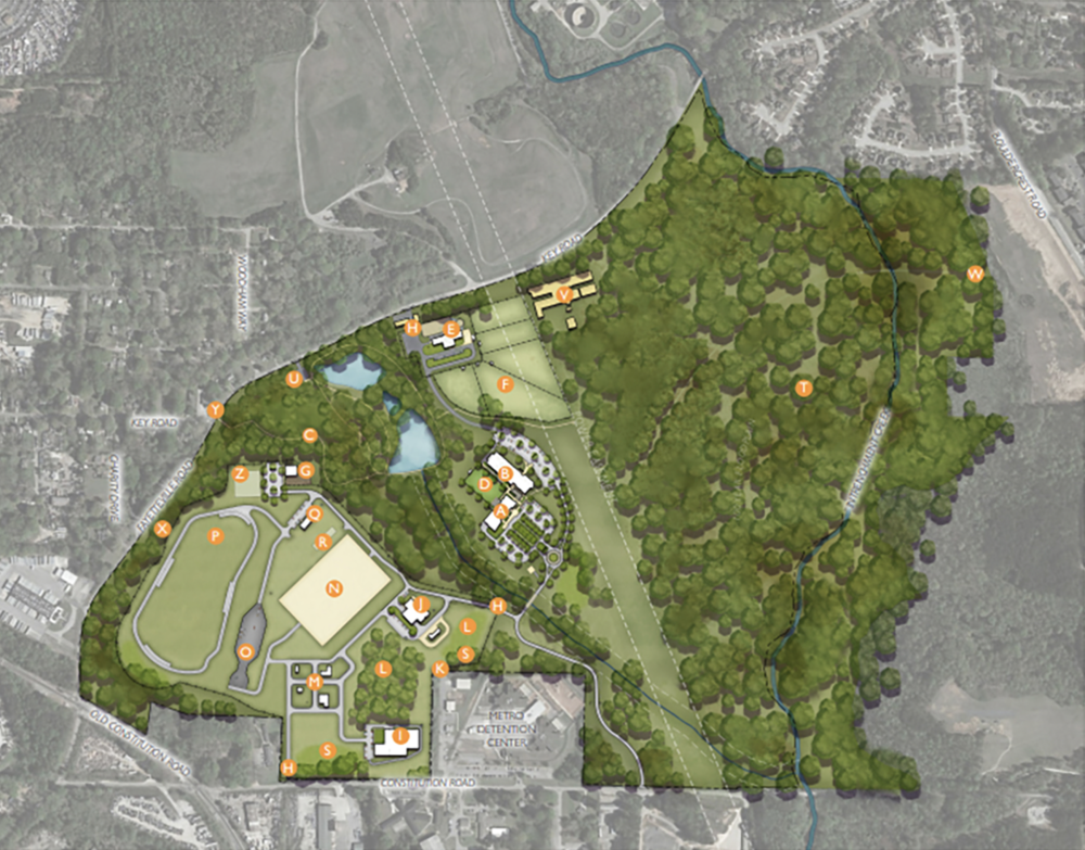 A map from the Atlanta Police Foundation website shows the proposed development bordered by Key Road in Southeast Atlanta as displayed on Feb. 1, 2023.