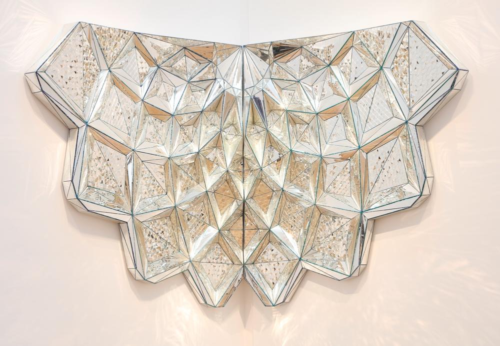 Monir Shahroudy Farmanfarmaian (Iranian, 1922–2019), Untitled (Muquarnas), 2012, mirror, reverse-glass painting, plaster on wood. High Museum of Art, purchase with funds from the Farideh & Al Azadi Foundation, 2019. 174. © Monir Shahroudy Farmanfarmaian