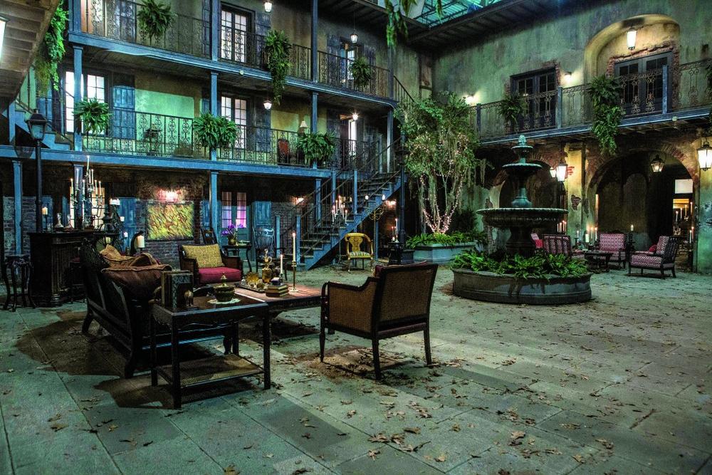 This image of a set from "The Originals" TV series depicts the style of gothic furniture and decor, though the exact items may or may not be featured in the TV liquidation sale.
