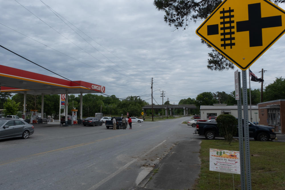 The intersection of Railroad and Main Streets in McIntyre, G.a. Residents and county leaders hope the new public sewer system will attract more business to the area.