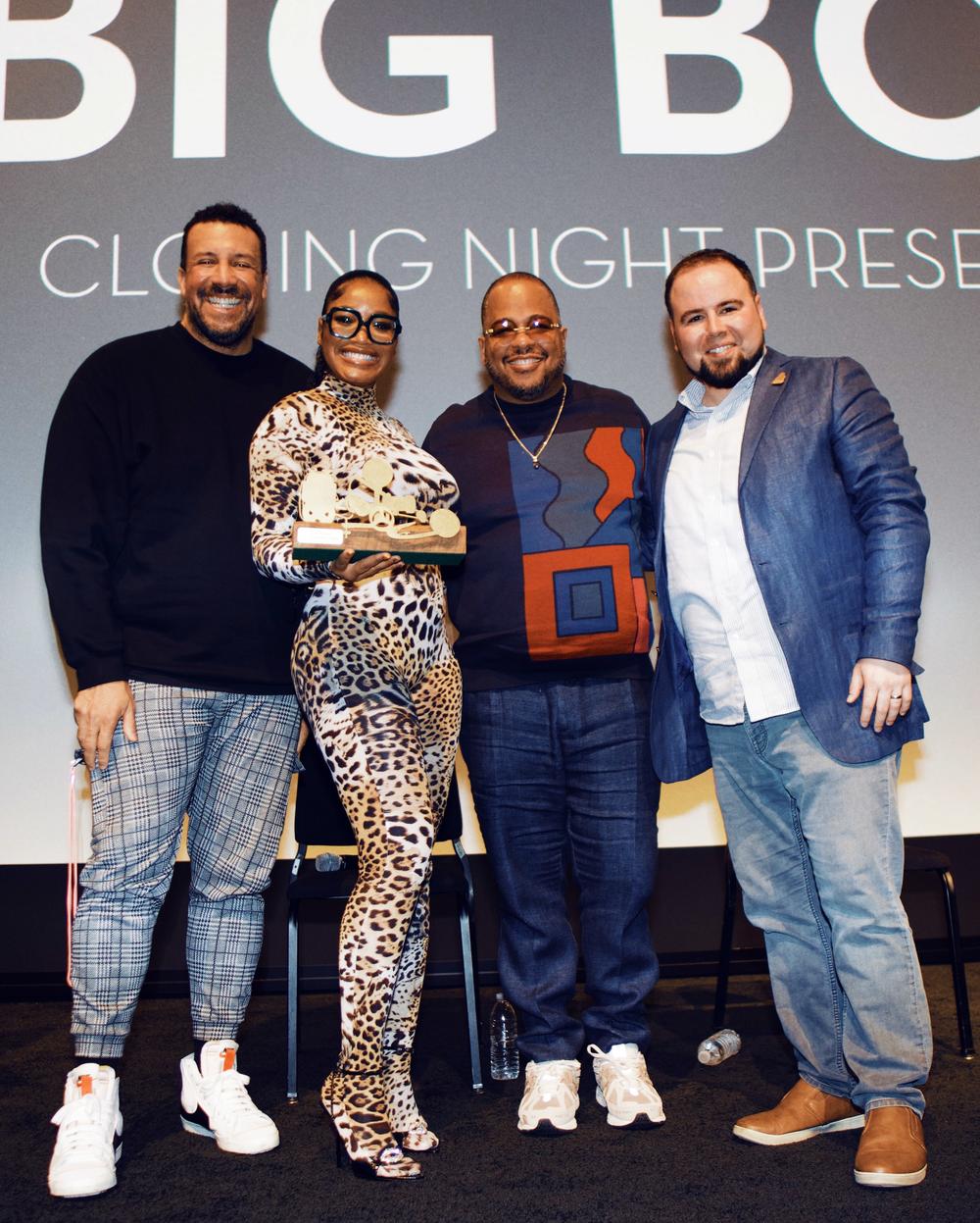 Big Billy Clark, Keke Palmer, Christopher "Tricky" Stewart and Christopher Escobar at The Atlanta Film Festival.