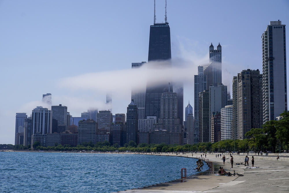 A shot of the Chicago skyline.