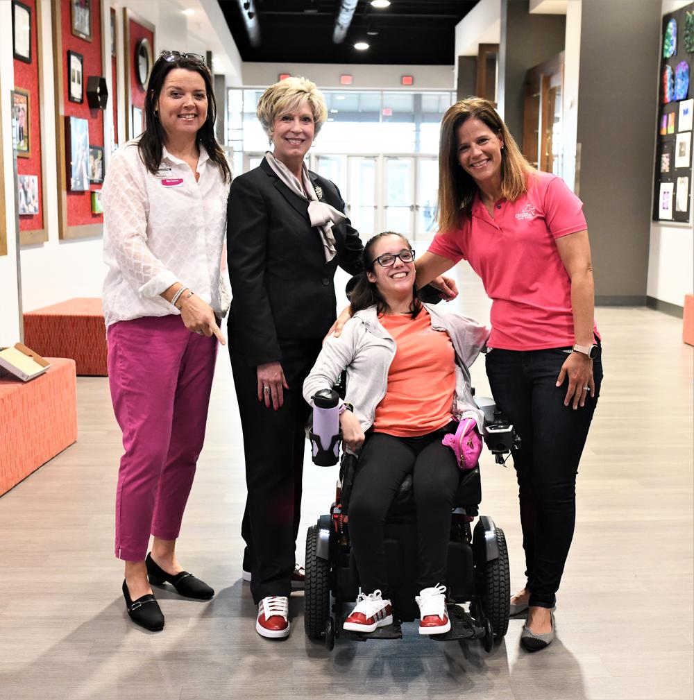 Allea Christopher (center) with LeAnne McCall (center left) and Claire Walton (right)