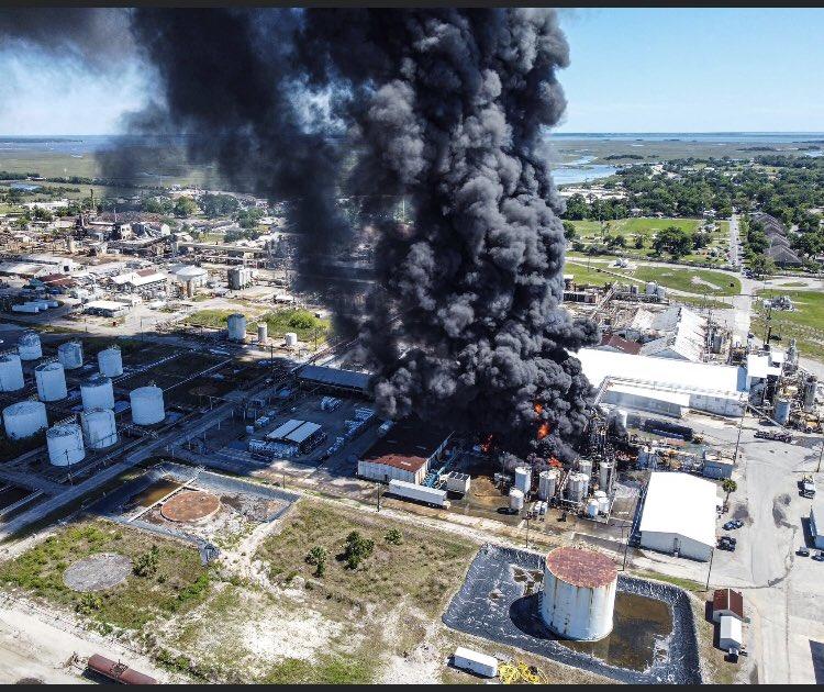 The Pinova plastic resin manufacturing plant in Brunswick, Georgia caught on fire on Saturday April 15, 2023. A mandatory evacuation was ordered for everyone within a 0.5 mile radius from the plant.