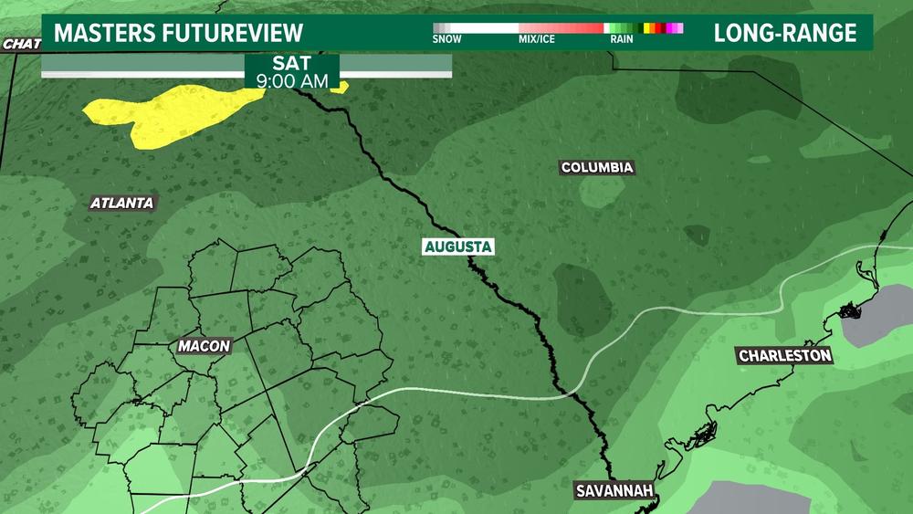 Rain is expected to impact play at the Masters on Saturday, April 8, 2023.