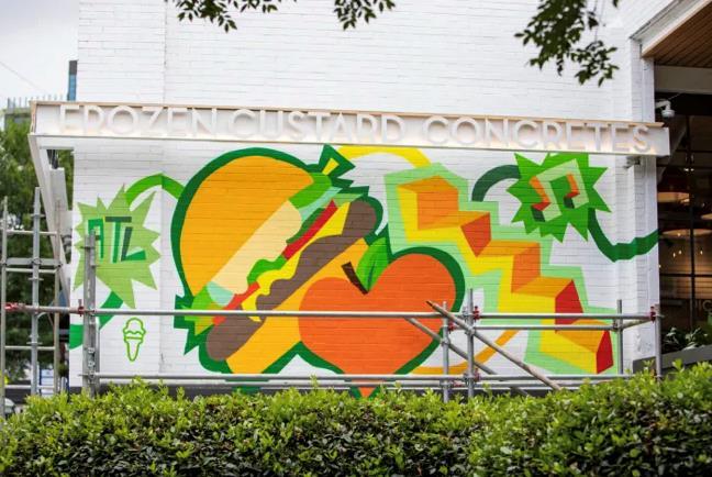 Bongang’s Shake Shack mural in Midtown. 