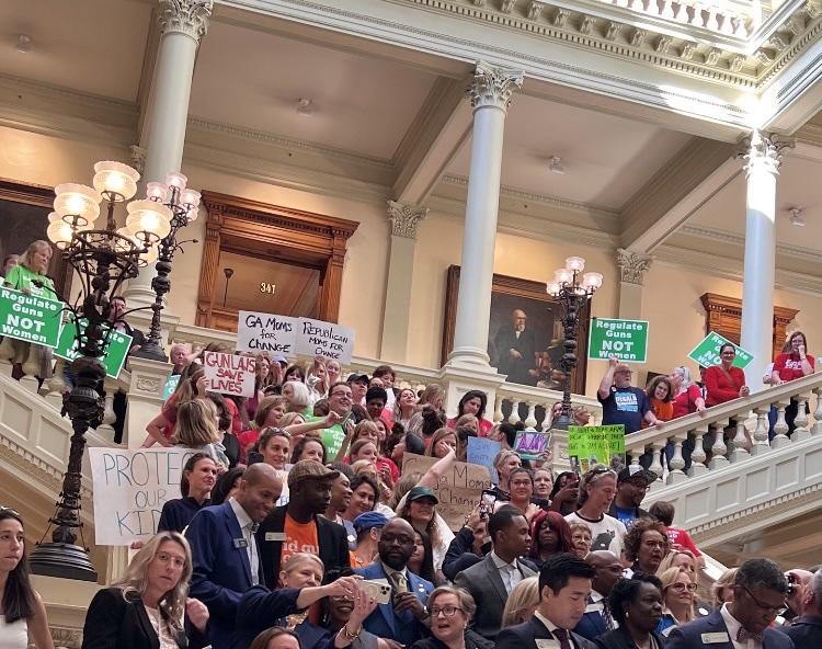 Gun safety advocates at the Georgia Capitol