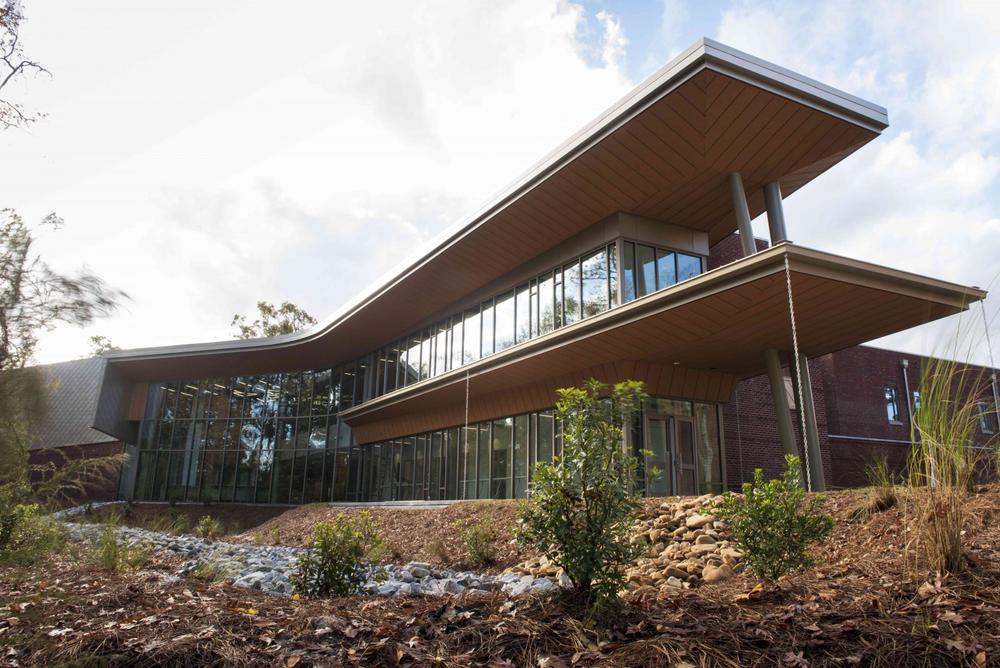 The Health Professions Academic Building at Georgia Southern University in Savannah, as well as the university's nearby Armstrong Center, would house the planned Medical College of Georgia campus.