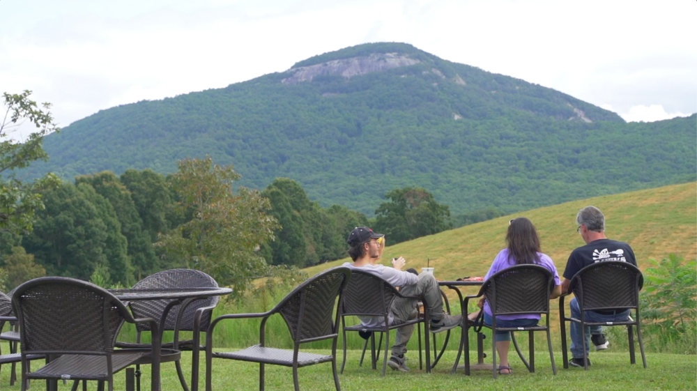 The view at JumpinGoat Coffee Roasters and Tasting Room in Cleveland, GA