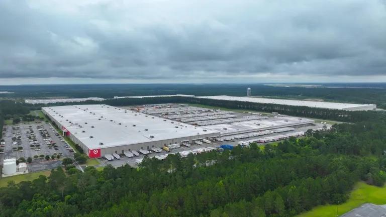 In 2005, Liberty County wooed Target Corp. to build a 1.5 million square foot distribution center in its Tradeport East site. It began a wave of logistical industry business in the region, pushed for by county officials. Credit: Justin Taylor/The Current