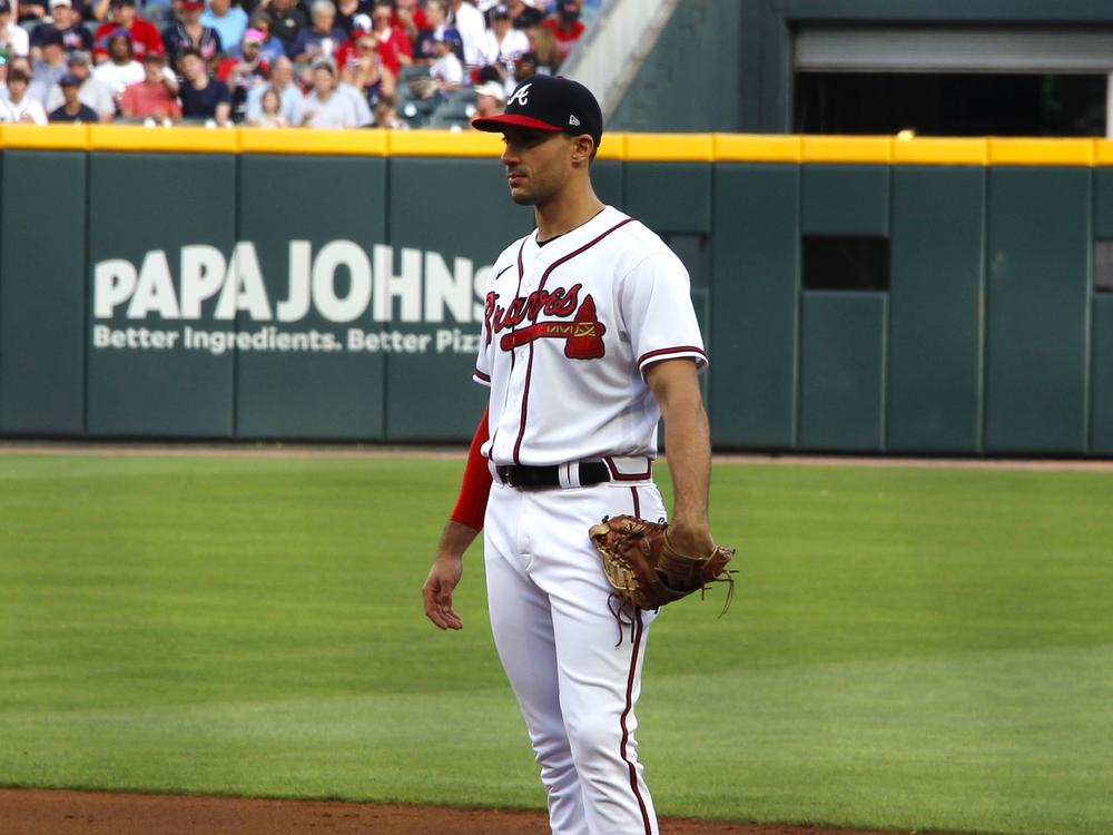 First baseman Matt Olson plays in a game against the Red Sox, May 10, 2023. 