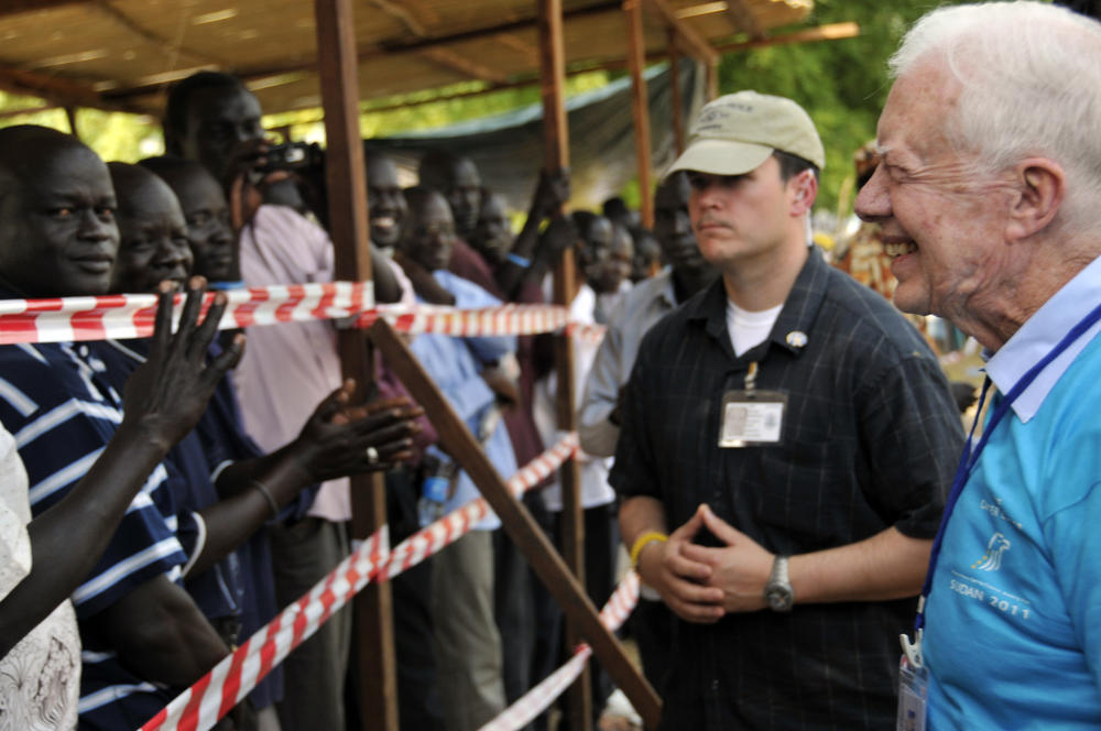 President Jimmy Carter in Sudan in 2011