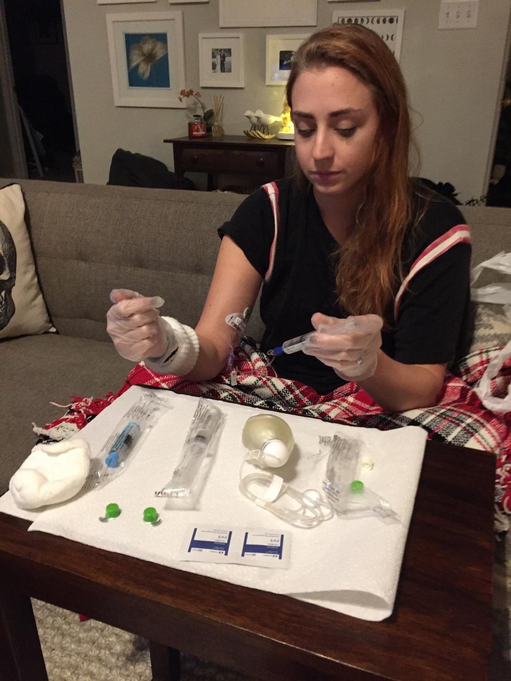 Rachel Draddy treats her Lyme disease