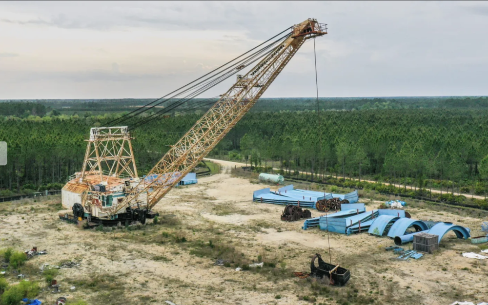 Twin Pines Minerals’ staging site in Charlton County near the swamp. 