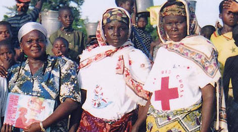 Ghanaian Red Cross women volunteers.