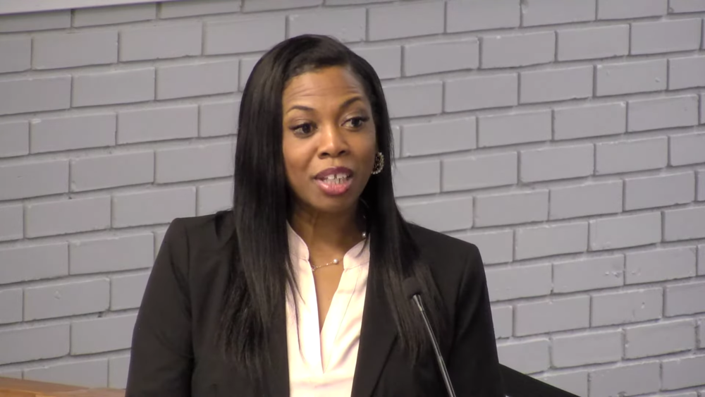 Denise Watts speaks at a meeting of the Savannah-Chatham County Board of Education on June 15, 2023, shortly after board members voted to hire her as the next superintendent of the Savannah-Chatham County Public School System.