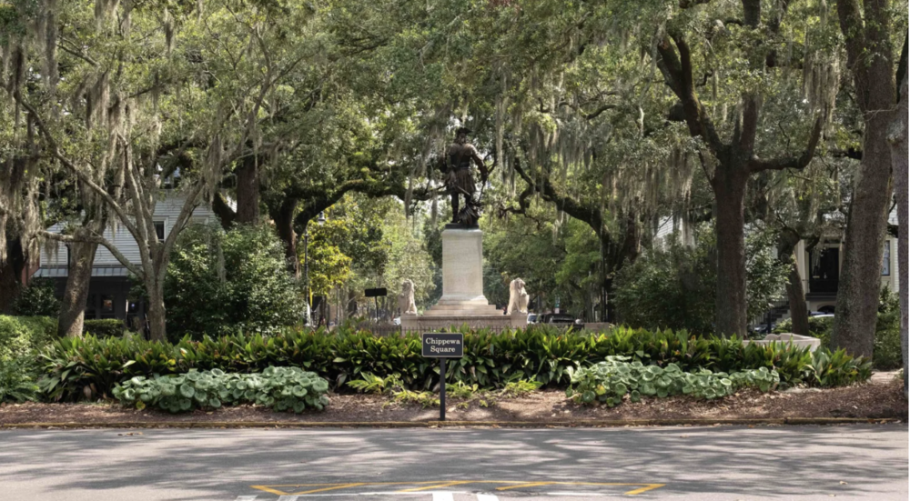 The location “the bench” in Forrest Gump looks much different now than in 1993, when the movie was filmed. Credit: Justin Taylor/The Current