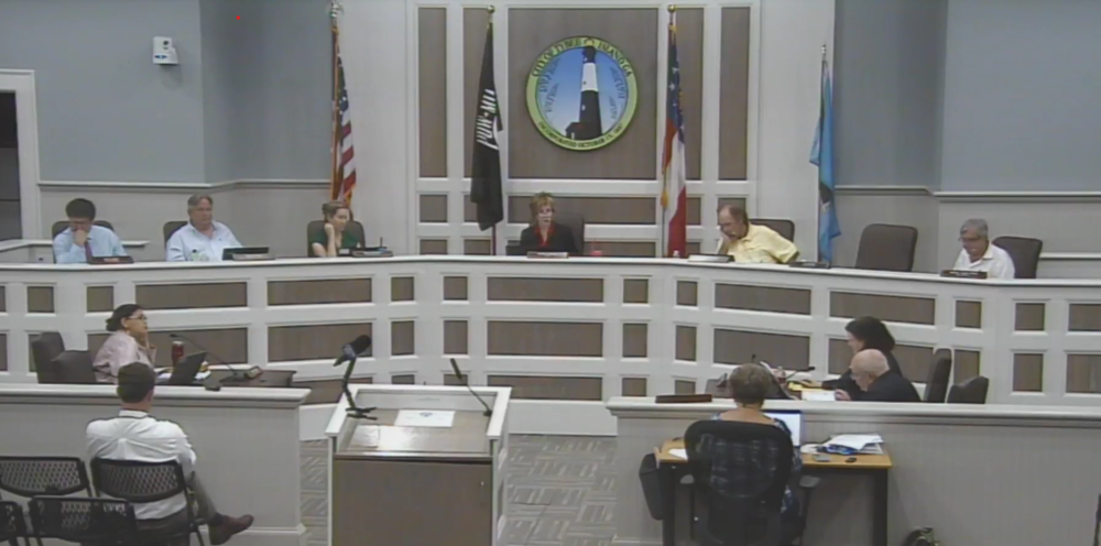 The Tybee Island City Council, as seen during its meeting on June 8, 2023.
