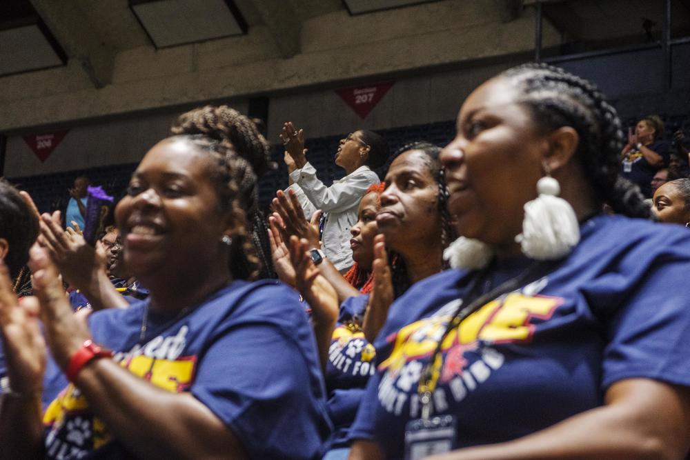 The Bibb Schools convocation ceremony was as much pep rally as ceremony. 