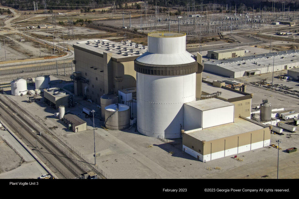 Plan Vogtle Unit 3 is pictured in an undated photo.