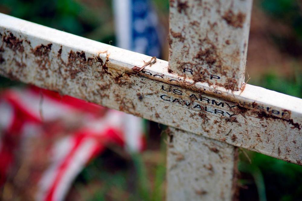 U.S. Army veteran Cecil Bannister is buried in the indigent area of Porterdale Cemetery in Columbus, Georgia.
