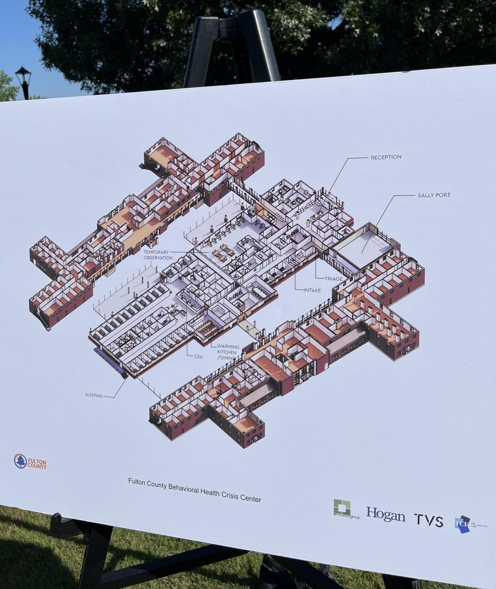  Rendering of the new Fulton County behavioral health crisis center, which will be built on the campus of Oak Hill Child, Family and Adolescent Center in southwest Atlanta. 