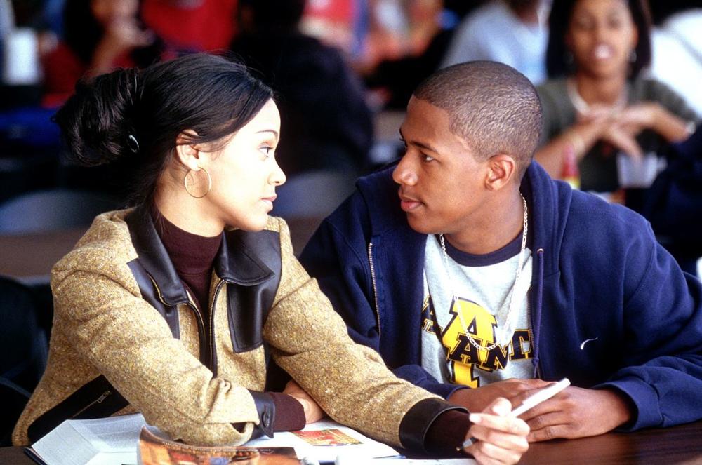 Zoe Saldana and Nick Cannon star in the 2002 film "Drumline."