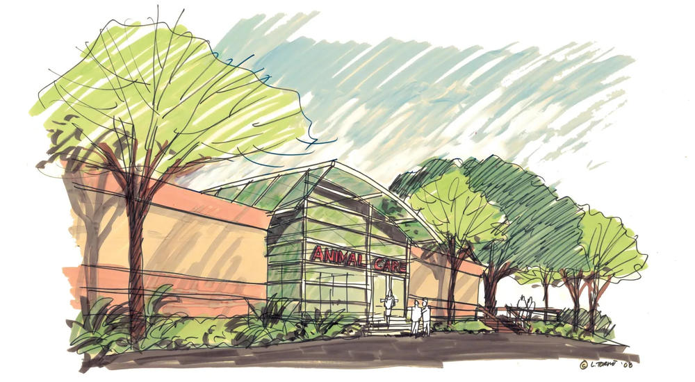 A rendering of the Rollins Animal Health Center at Zoo Atlanta.