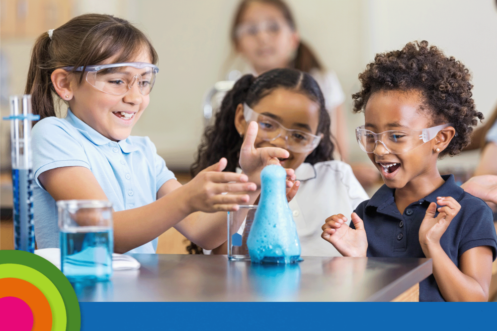 students in a science classroom 