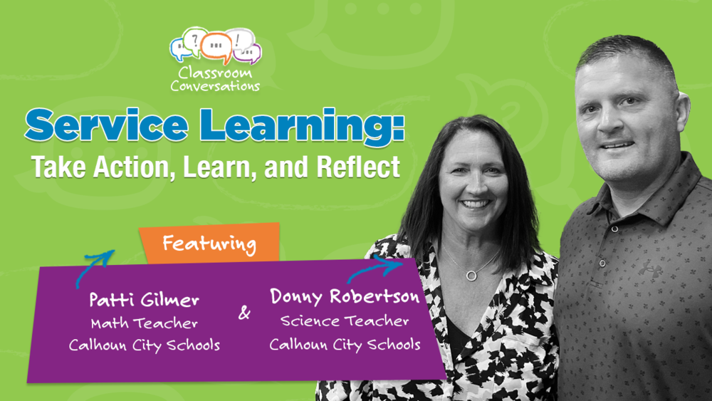 Donny Robertson and Patti Gilmer in Classroom Conversations