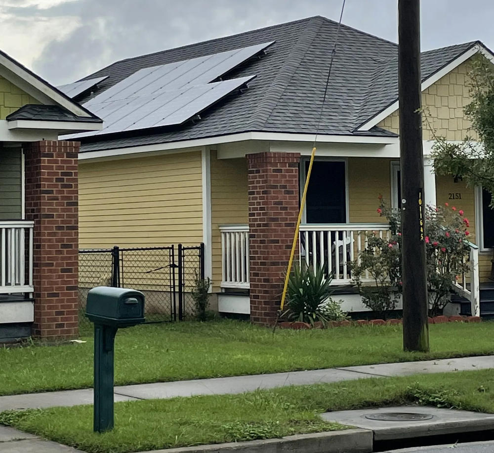 Solar panel covers the roof of this home near Savannah High School