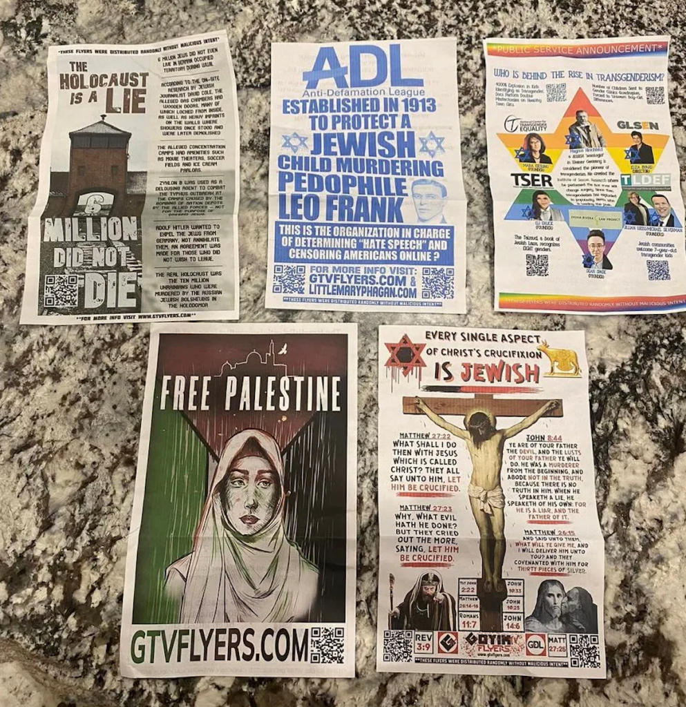 antisemitic fliers 