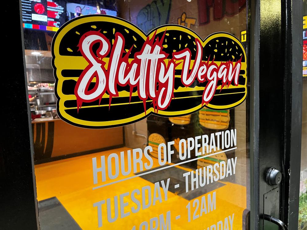 Slutty Vegan is an Atlanta-based chain of vegan restaurants, including this location on Atlanta's Edgewood Avenue. 