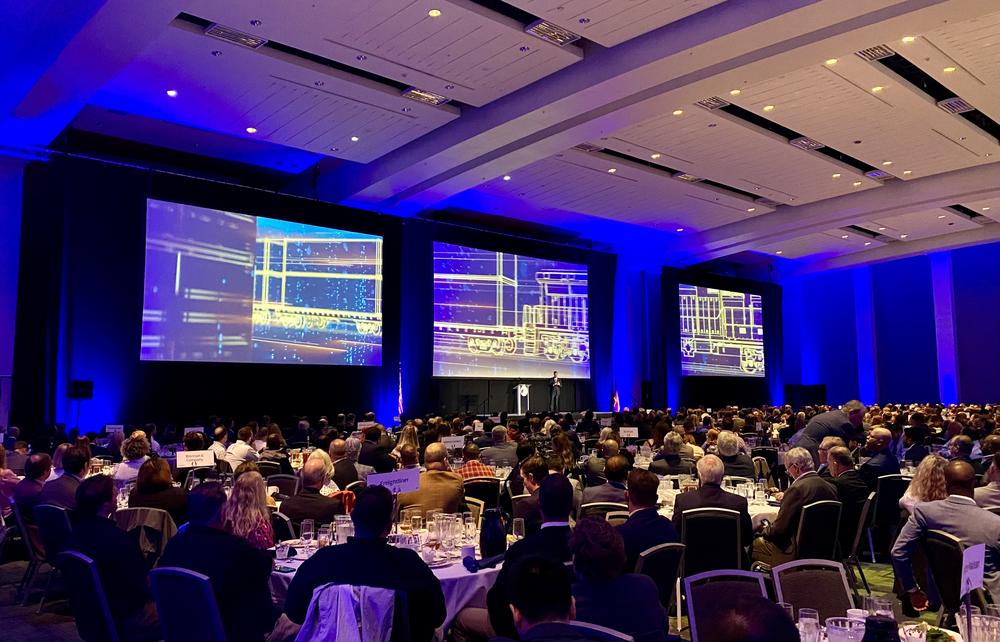 Georgia Ports Authority executive director Griff Lynch speaks at the 2023 State of the Port event on Thursday at the Savannah Convention Center.