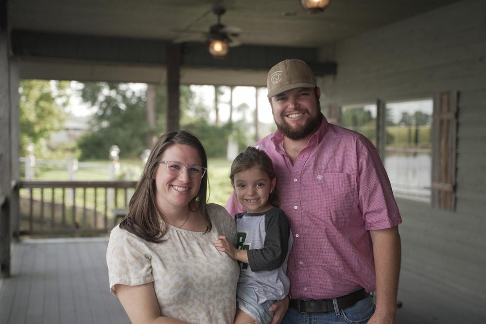 Becca & Jarrod Creasy, with daughter Finley, are the owners of 920 Cattle & Company