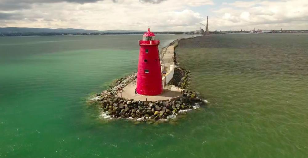 The Poolbeg Lighthouse at Dublin Port.